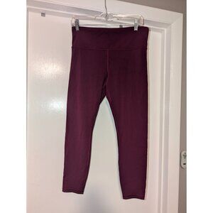 Athleta Leggings Elation 7/8 tight Size L cranberry
